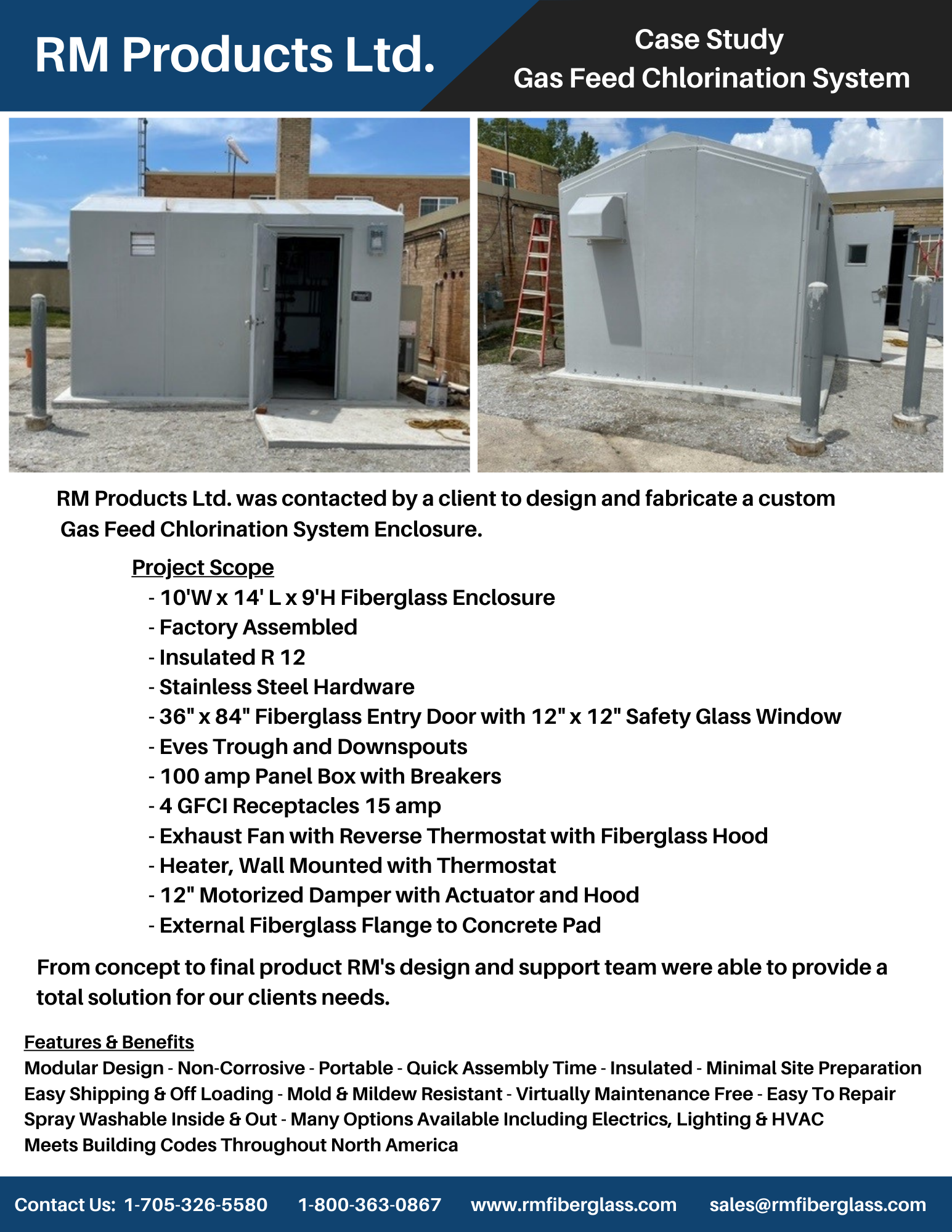 RM Products Ltd Fiberglass Enclosures, Modular Buildings